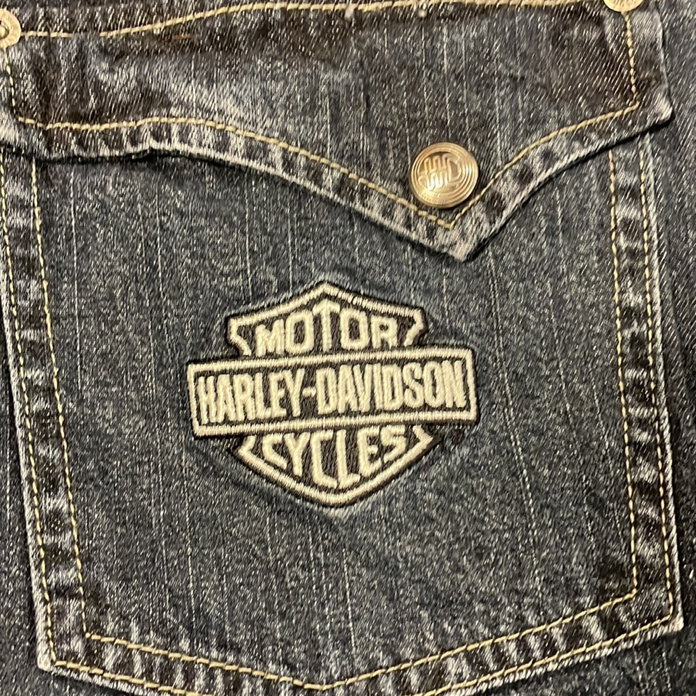 Harley Davidson Jean Sleeveless Men's Vest - Picture 2 of 7